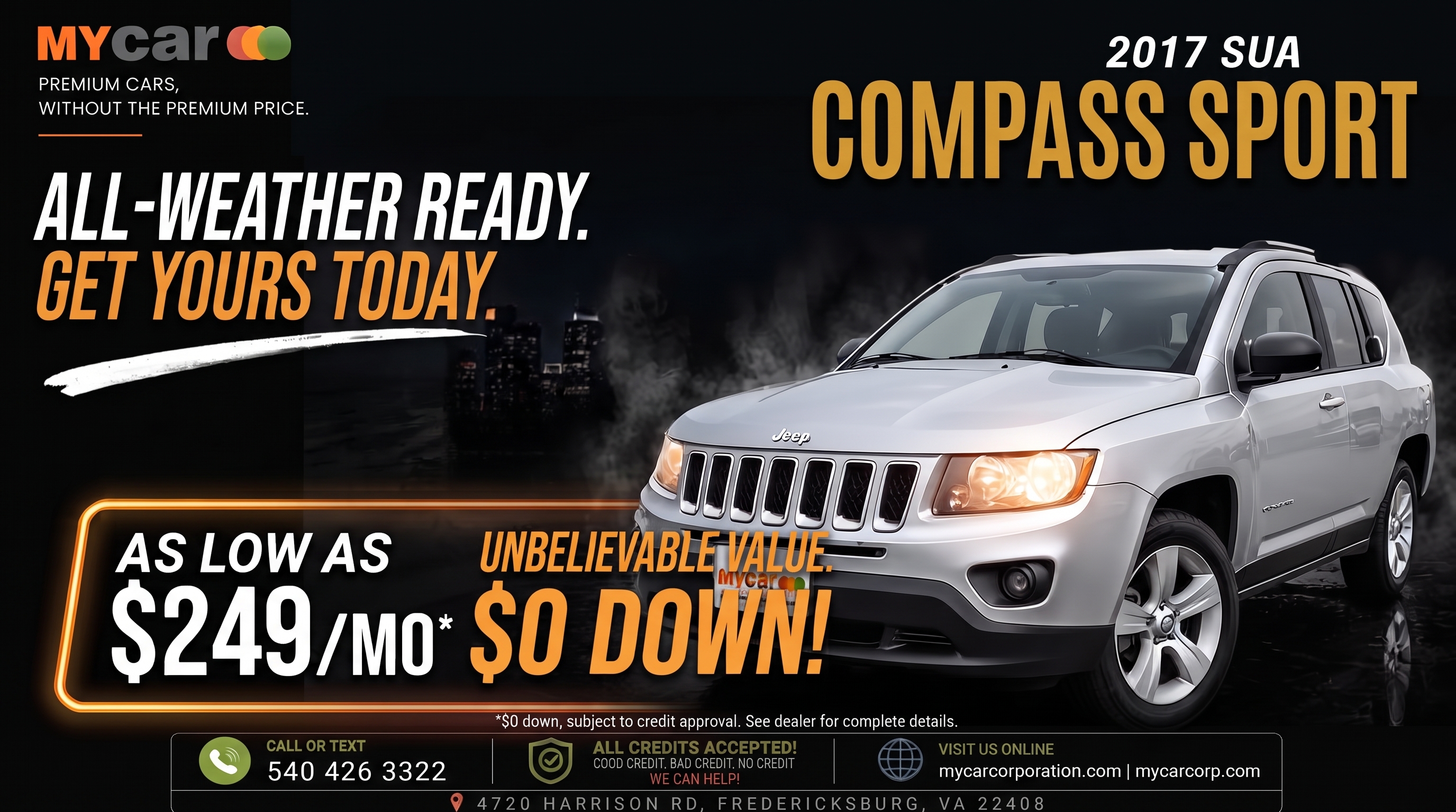 Actual 2014 JEEP Compass Sport inventory photograph
