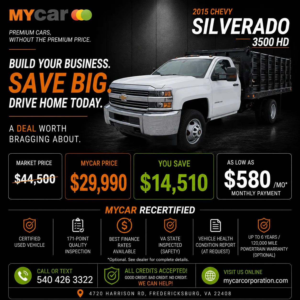 Actual 2015 CHEVROLET Silverado Work Truck/Fleet/Base inventory photograph