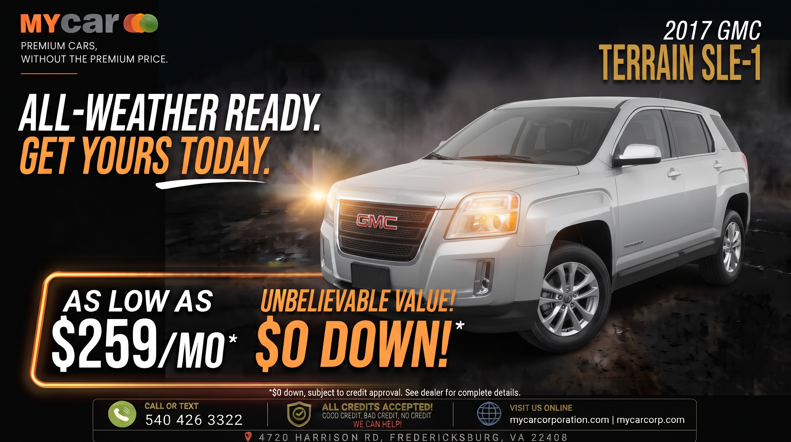 Actual 2017 GMC Terrain SLE 1 inventory photograph