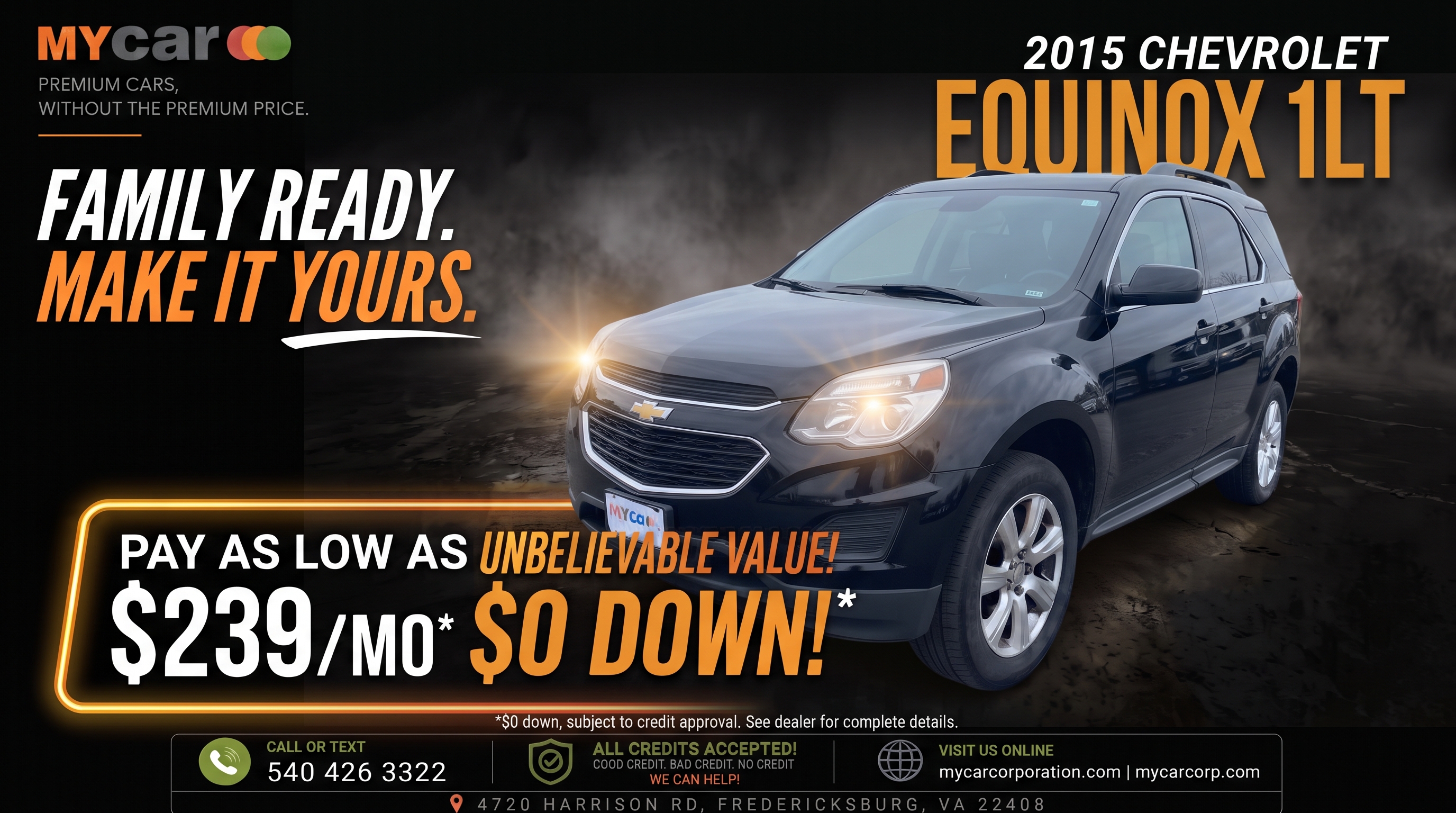 Actual 2015 CHEVROLET Equinox 1LT inventory photograph