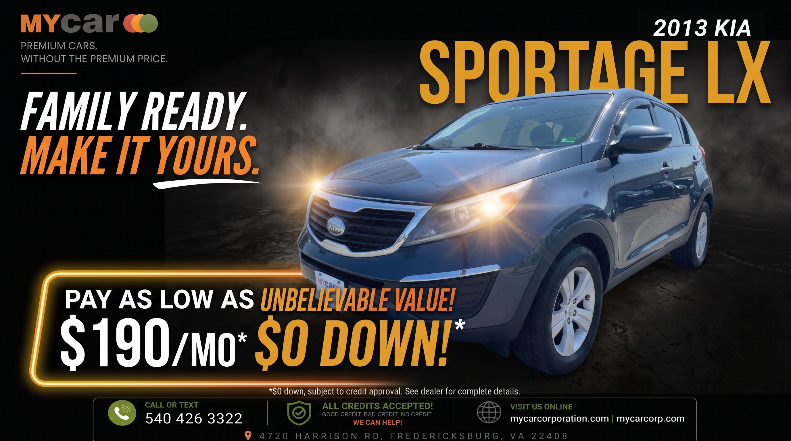 Actual 2013 KIA Sportage LX inventory photograph