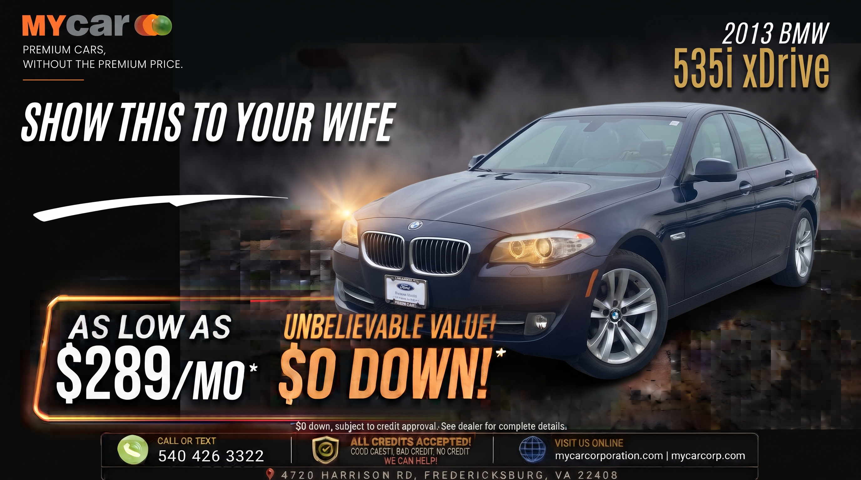 Actual 2013 BMW 535i xDrive inventory photograph