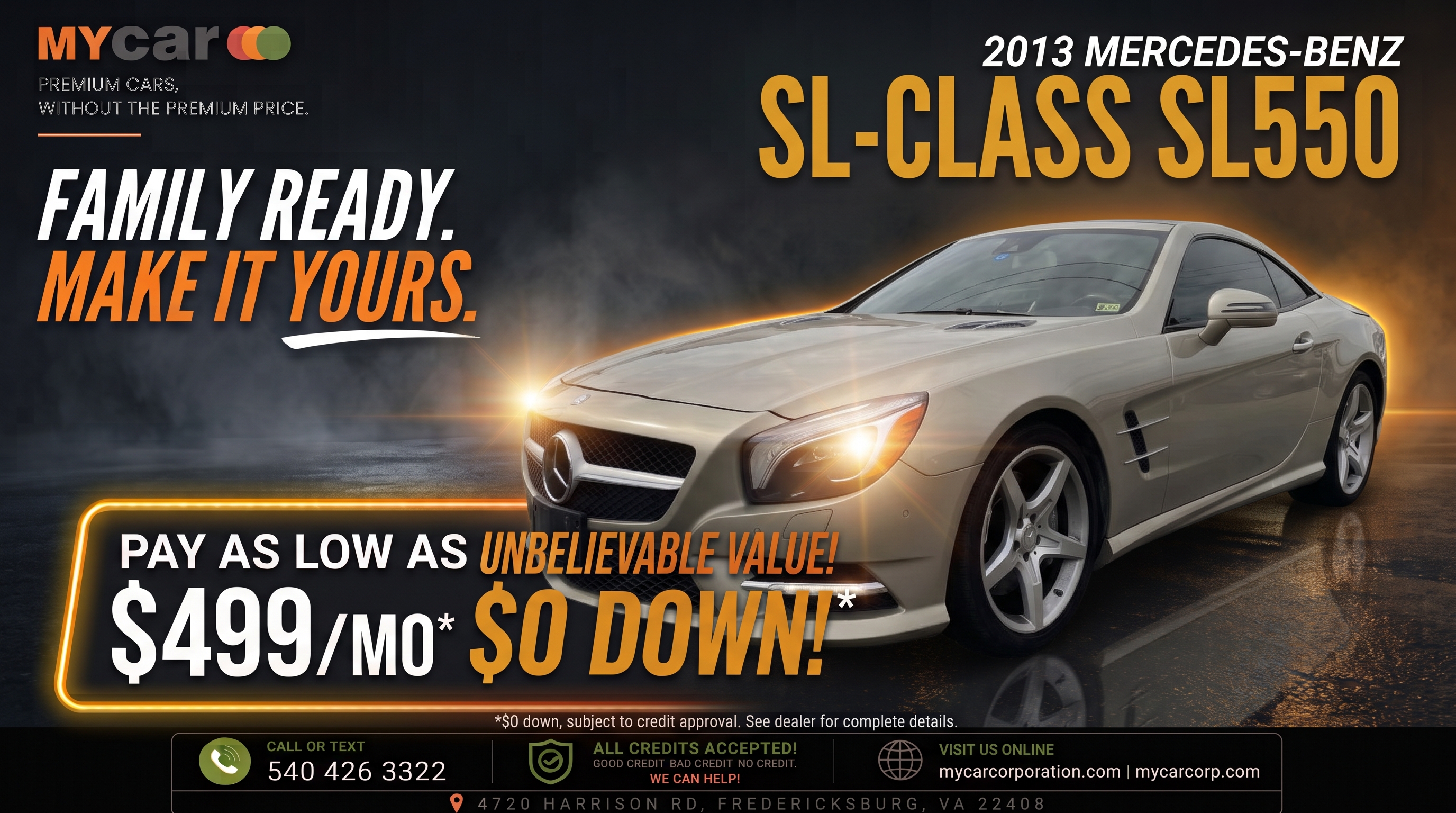 Actual 2013 MERCEDES-BENZ SL-Class SL550 inventory photograph